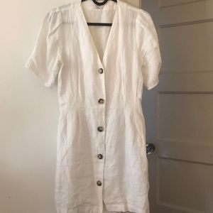 White linen Wilfred dress